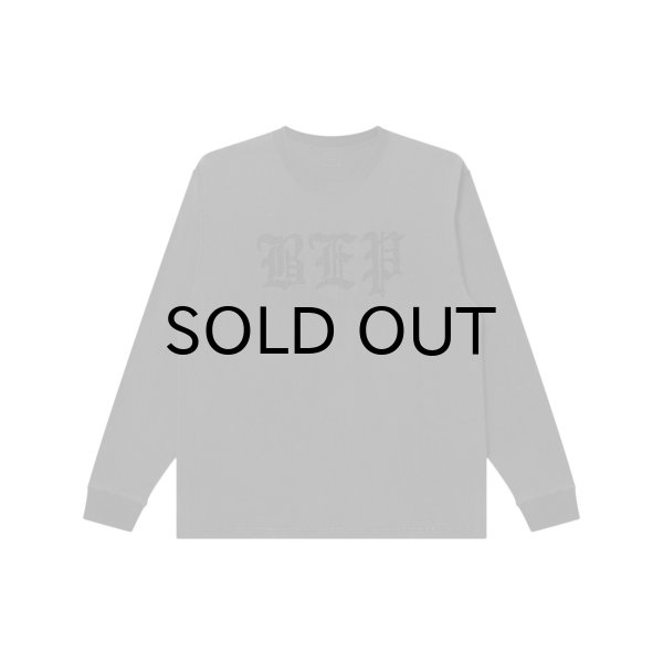 画像1: BLACK EYE PATCH (RHINESTONED 3 LETTER OE HEAVYWEIGHT L/S TEE) WASHED BLACK (1)