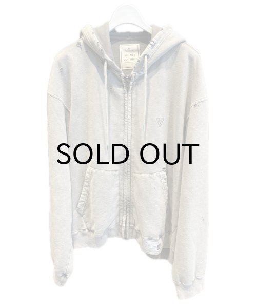 画像1: Maison MIHARA YASUHIRO (Bleached Zip-up Hoodie) KHAKI (1)