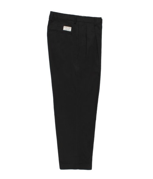 画像1: WACKO MARIA (DOUBLE PLEATED CHINO TROUSERS) BLACK (1)