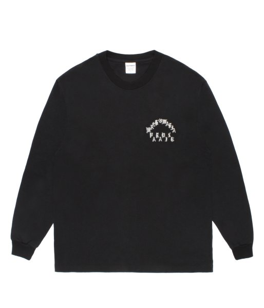 画像2: WACKO MARIA (WASHED HEAVY WEIGHT CREW NECK LONG SLEEVE T-SHIRT TYPE-1) BLACK (2)