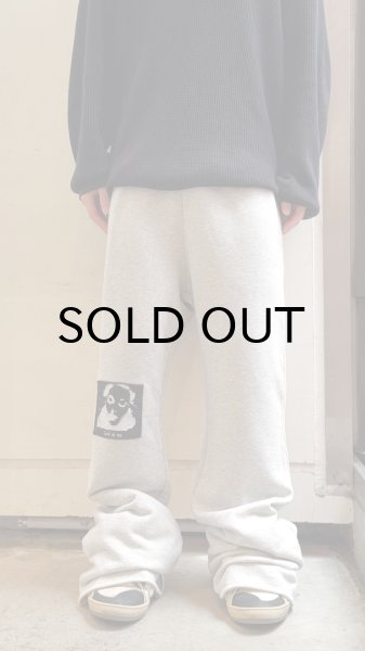 画像3: KAMIYA ("Girl Patch" Bootcut Sweat Pants) GRAY (3)