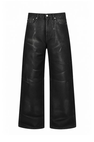 画像1: BREATH (COATING DENIM PANTS) BLACK (1)