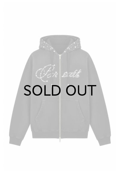 画像1: BREATH (PEARL STUDS ZIP HOODIE) BLACK (1)
