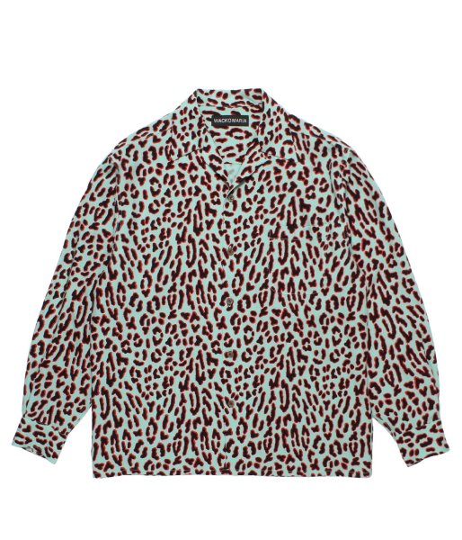 画像1: WACKO MARIA (HAWAIIAN SHIRT L/S TYPE-1) MINT (1)