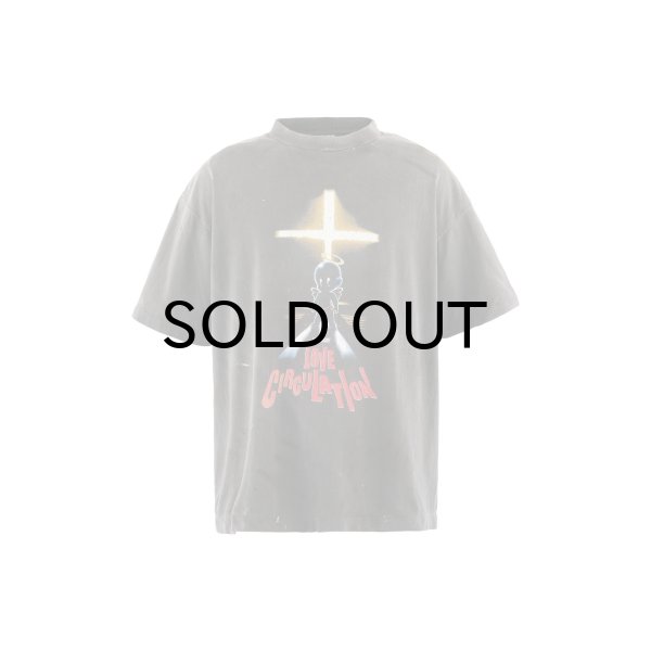 画像1: SAINT Mxxxxxx (SS T-SHIRT_LOVE CICULATION) BLACK (1)
