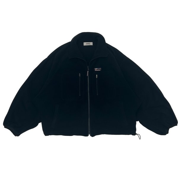 画像1: DAIRIKU ("BIG SLEEVE" ZIP UP FLEECE JACKET) BLACK (1)