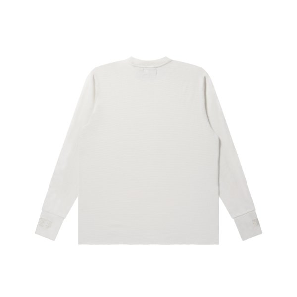 画像2: BLACK EYE PATCH (RIB EMBROIDERED THERMAL L/S TEE) OFF WHITE (2)