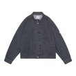 画像1: C.E (BLACK NEP DENIM TRUCKER JACKET) GREY (1)