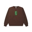 画像1: BLACK EYE PATCH (HWC LABEL CREW SWEAT) BROWN (1)