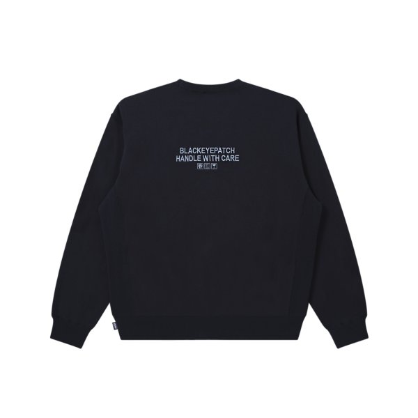 画像2: BLACK EYE PATCH (HWC LABEL CREW SWEAT) NAVY (2)