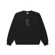 画像1: BLACK EYE PATCH (HWC LABEL CREW SWEAT) BLACK (1)