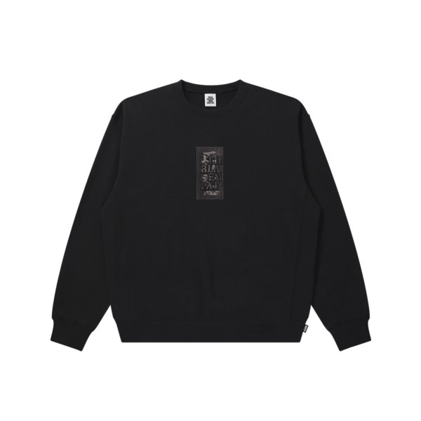 画像1: BLACK EYE PATCH (HWC LABEL CREW SWEAT) BLACK (1)