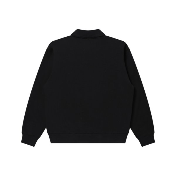 画像2: BLACK EYE PATCH (BARBED WIRE LOGO KOBE TERRY HALF ZIP SWEAT) BLACK (2)