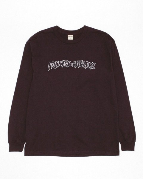 画像1: FUCKING AWESOME (FINELINE GLOW IN THE DARK STAMP LOGO LONGSLEEVE) BLACK (1)
