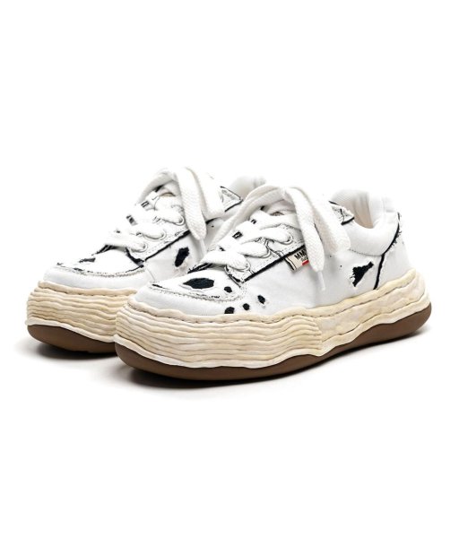 画像1: Maison MIHARA YASUHIRO ("OLIVER" RIPPING CANVAS LOW-TOP SNEAKERS) WHITE (1)