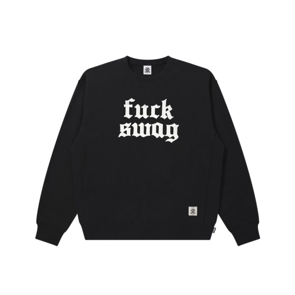 画像1: BLACK EYE PATCH (FUCK SWAG CREW SWEAT) BLACK (1)