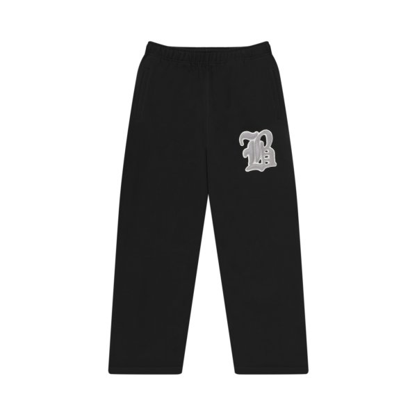 画像1: BLACK EYE PATCH (BIG B PATCH BAGGY SWEAT PANTS) BLACK (1)