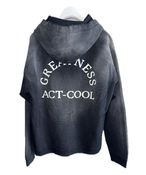 画像1: KAMIYA ("GREATNESS ACT-COOL" Embroidered Zip-up Hoodie) BLACK (1)