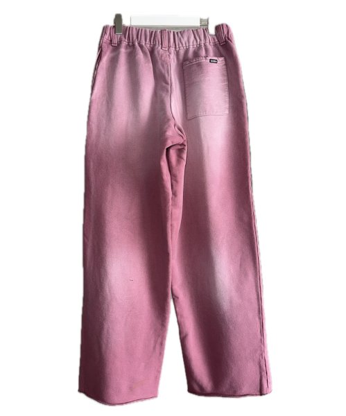 画像2: KAMIYA (Embroidered Wide Sweat Pants) WINE (2)