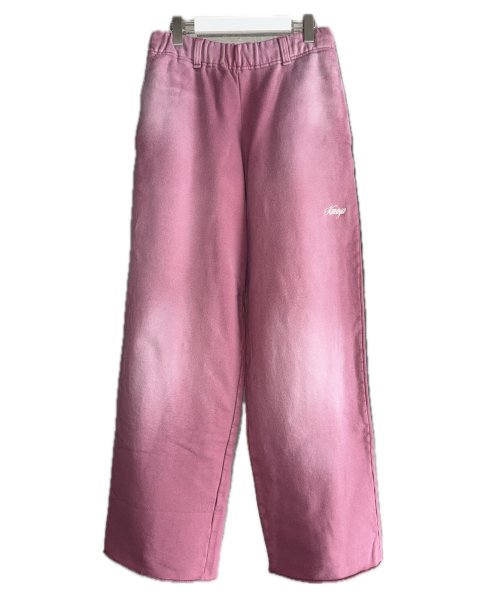 画像1: KAMIYA (Embroidered Wide Sweat Pants) WINE (1)