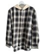 画像1: KAMIYA (OG Check Sun-Faded Hooded Shirt) BLACK (1)
