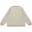 画像2: LQQK STUDIO (GRAPHIC STITCH CREWNECK) LIGHT GREY (2)