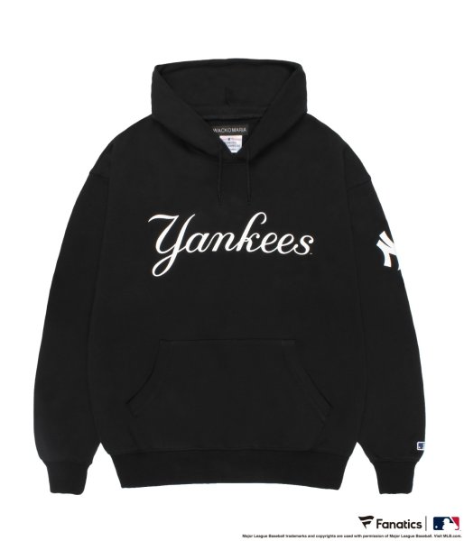 画像1: WACKO MARIA (MLB / HEAVY WEIGHT HOODED SWEAT SHIRT TYPE-1) BLACK (1)