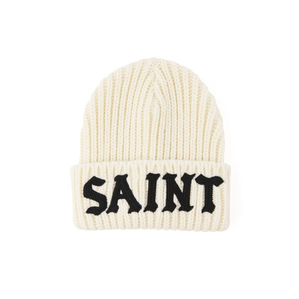 画像1: SAINT Mxxxxxx (KNIT CAP_SAINT) WHITE (1)