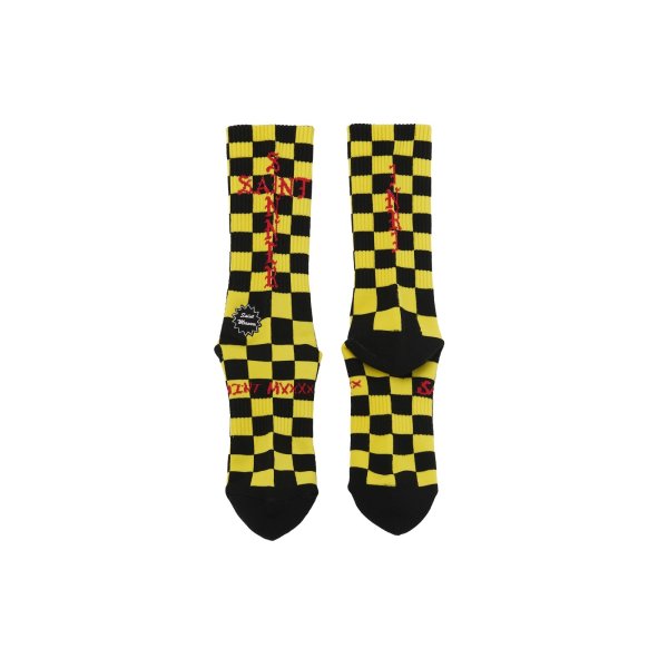 画像2: SAINT Mxxxxxx (SOCKS_CHECK) BLK-YELLOW (2)