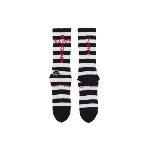 画像2: SAINT Mxxxxxx (SOCKS_BORDER) BLK-WHITE (2)