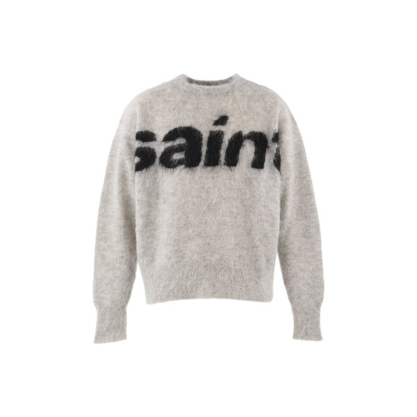 画像1: SAINT Mxxxxxx (MOHAIR CREW KNIT_SAINT) GRAY (1)