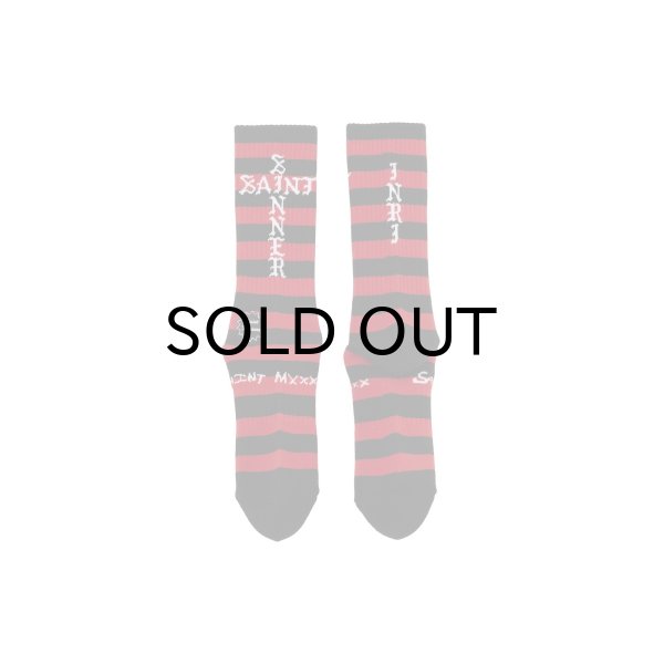 画像2: SAINT Mxxxxxx (SOCKS_BORDER) BLK-RED (2)