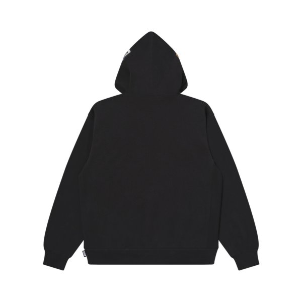 画像2: BLACK EYE PATCH (ASSORTED LABELS EMBROIDERED HOODIE) BLACK (2)