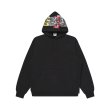 画像1: BLACK EYE PATCH (ASSORTED LABELS EMBROIDERED HOODIE) BLACK (1)