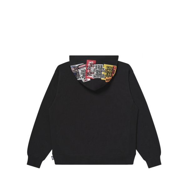 画像3: BLACK EYE PATCH (ASSORTED LABELS EMBROIDERED HOODIE) BLACK (3)