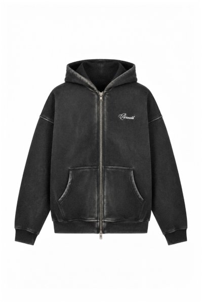 画像1: BREATH (FADE ZIP HOODIE) BLACK (1)