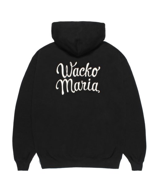 画像2: WACKO MARIA (HEAVY WEIGHT FULL ZIP HOODED SWEAT SHIRT) BLACK (2)