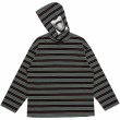 画像1: LQQK STUDIO (MULTI BORDER HOODED L/S TEE SEXHIPPIES COLLABORATION) BLACK (1)