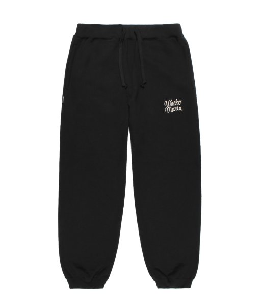 画像1: WACKO MARIA (HEAVY WEIGHT SWEAT PANTS) BLACK (1)