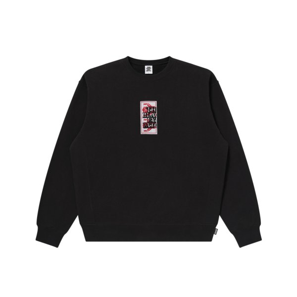 画像1: BLACK EYE PATCH (HWC GESTURE LABEL CREW SWEAT) BLACK (1)