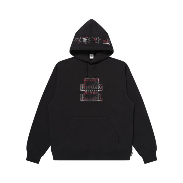 画像1: BLACK EYE PATCH (PLAID FLANNEL OG LABEL HWC HOODIE) BLACK (1)