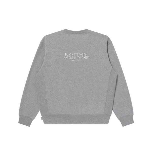 画像2: BLACK EYE PATCH (HWC GESTURE LABEL CREW SWEAT) H.GRAY (2)