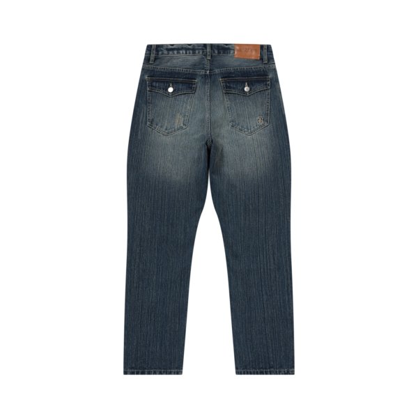 画像2: BLACK EYE PATCH (LEOPARD FLAP SLIM FIT JEANS) INDIGO (2)