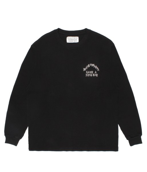 画像1: WACKO MARIA (THERMAL SHIRT) BLACK (1)
