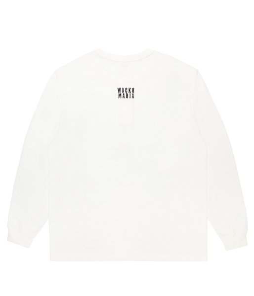 画像2: WACKO MARIA (HEALTHKNIT HENRY NECK LONG DLEEVE T-SHIRT) WHITE (2)