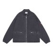画像1: C.E (WASHED COTTON CANVAS ZIP JACKET) BLACK (1)