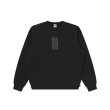 画像1: BLACK EYE PATCH (HWC LEATHER PATCH CREW SWEAT) BLACK (1)