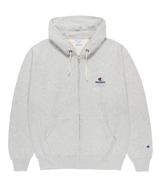 画像1: WACKO MARIA (CHAMPION REVERSE WEAVE FULL ZIP HOODED SWEAT SHIRT) SILVER GRAY (1)