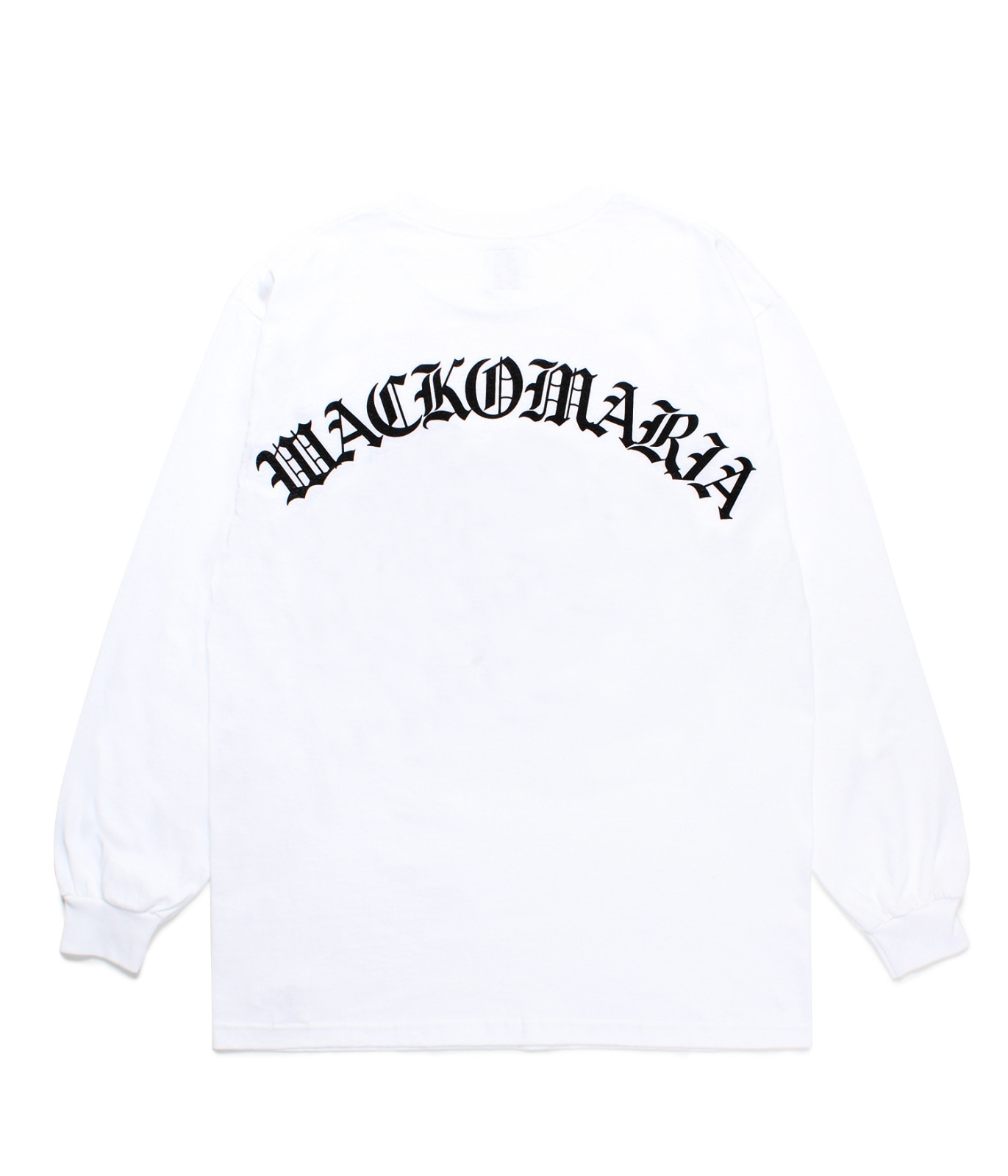 WACKO MARIA (CREW NECK LONG SLEEVE T-SHIRT TYPE-1) WHITE - FAMLEST