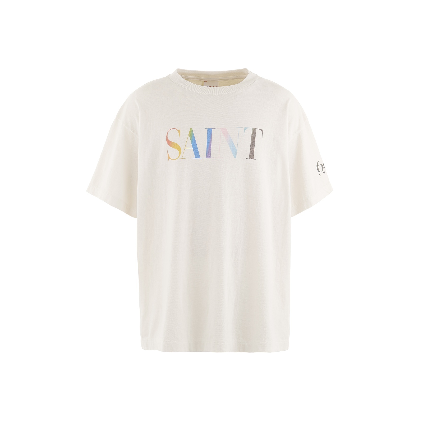 期間限定価格商品 Mxxxxxx SAINT (SS FAMLEST - WHITE SAINT) TEE_RAINBOW トップス